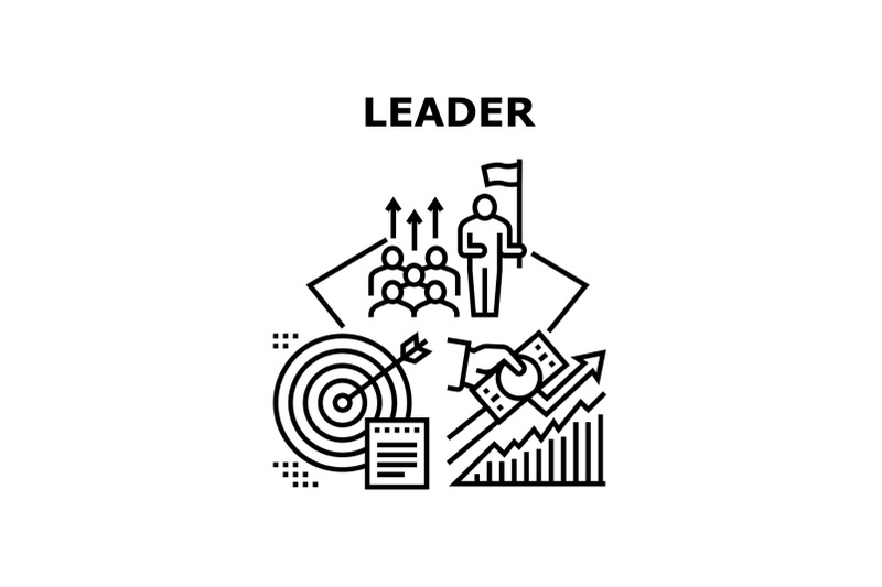 financial-leader-vector-concept-black-illustration