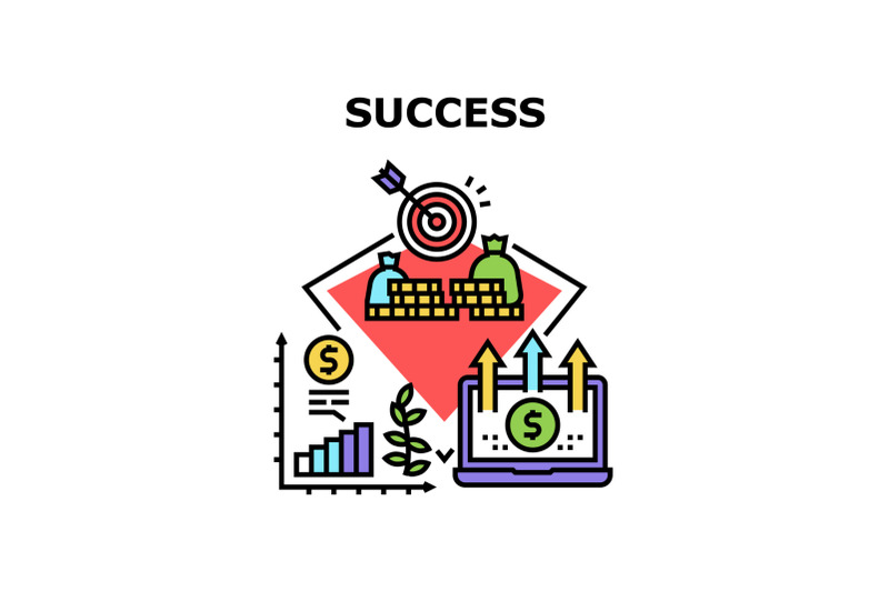 success-economic-vector-concept-color-illustration