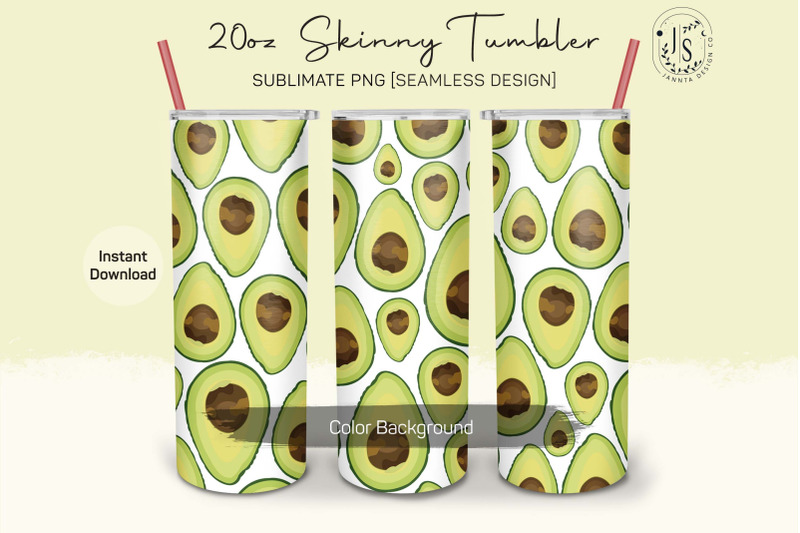 avocado-fruit-20oz-tumbler-sublimation-wraps