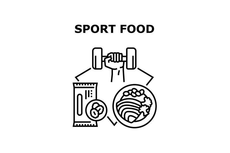 sport-bio-food-vector-concept-color-illustration