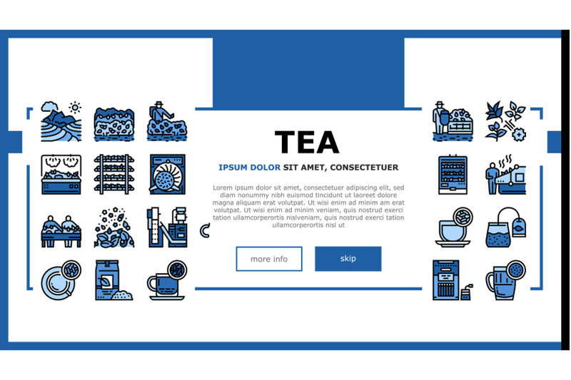 tea-drink-production-landing-header-vector