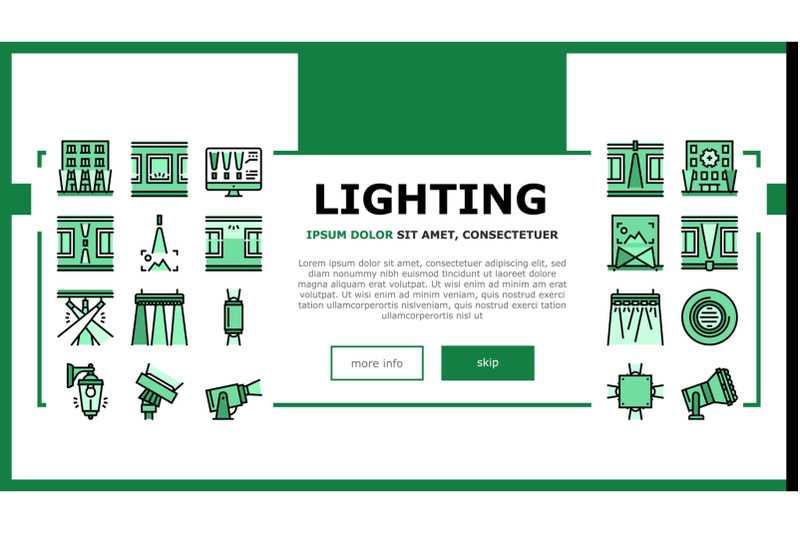 facade-lighting-tool-landing-header-vector