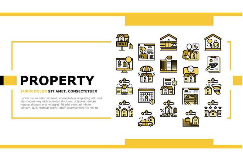 property-rental-agency-landing-header-vector