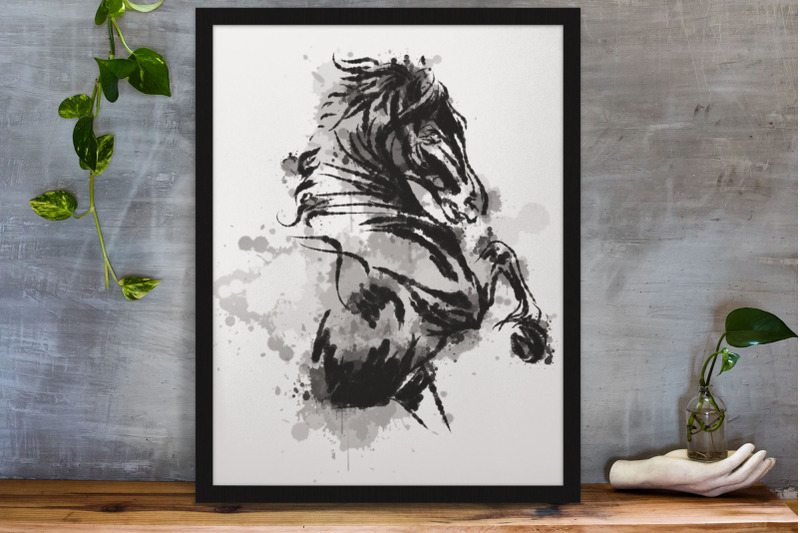 wild-horse-clipart-watercolor-horse-clipart