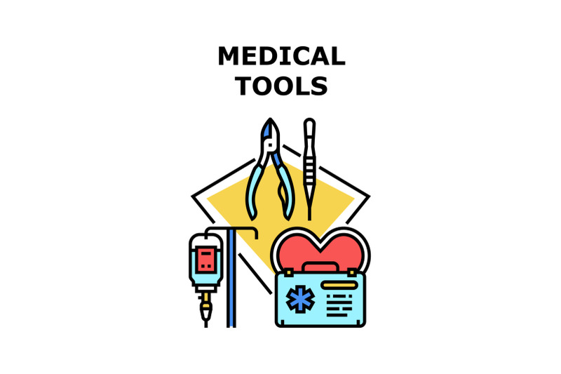 medical-tools-vector-concept-color-illustration