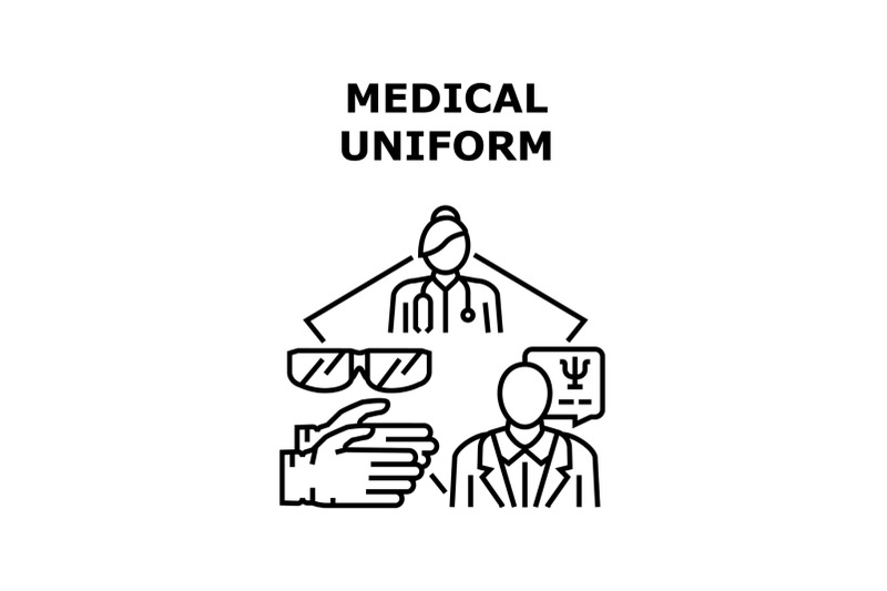 medical-uniform-vector-concept-black-illustration
