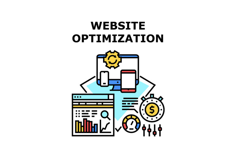 website-optimization-icon-vector-illustration