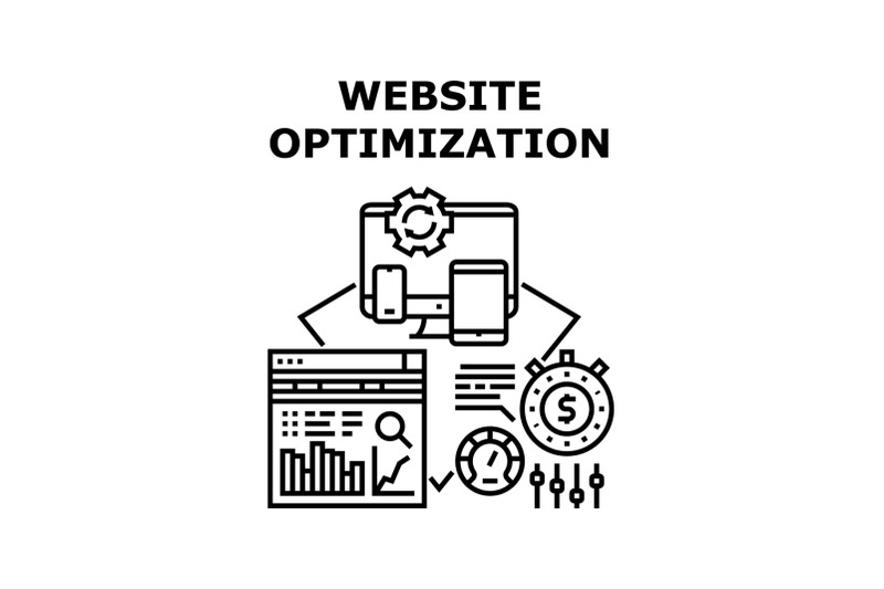 website-optimization-icon-vector-illustration