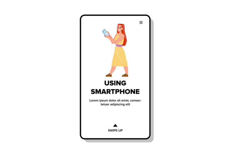 woman-using-smartphone-for-communication-vector