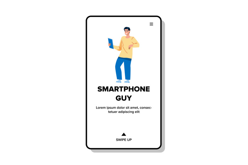 guy-using-smartphone-for-communication-vector