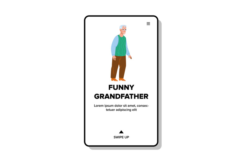 funny-grandfather-enjoying-in-park-outdoor-vector