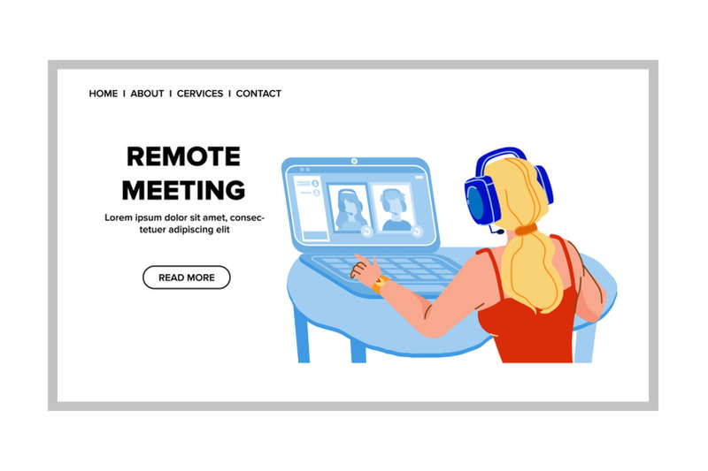 remote-meeting-businesswoman-with-partners-vector