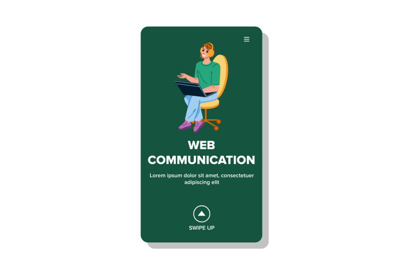 web-communication-modern-online-technology-vector