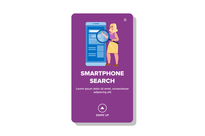 smartphone-search-system-use-young-woman-vector