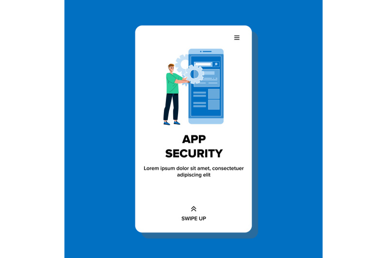 app-security-protect-personal-information-vector