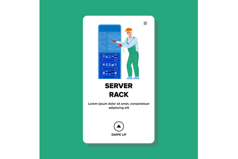 server-rack-expertise-make-maintenance-man-vector