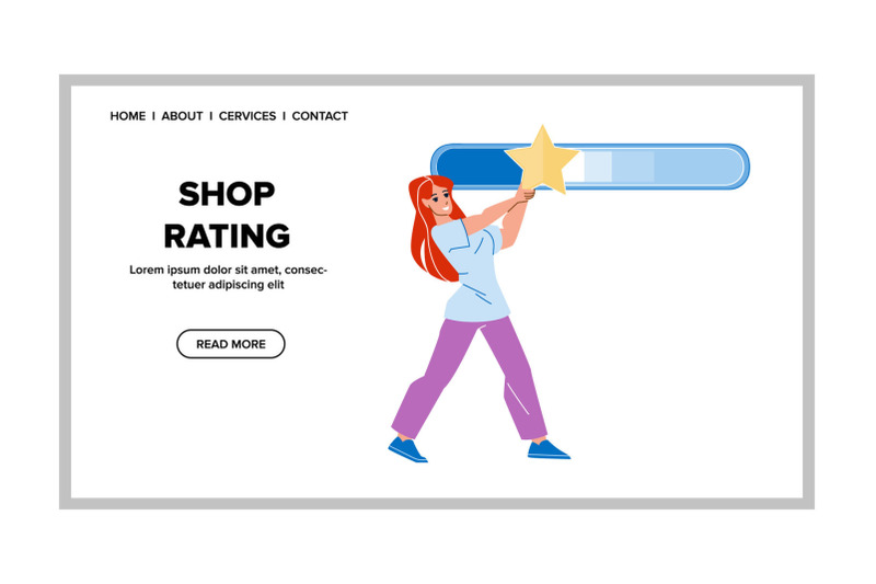 shop-rating-review-young-woman-customer-vector