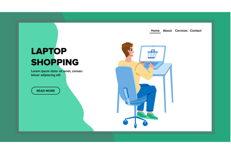 laptop-shopping-making-young-man-shopper-vector