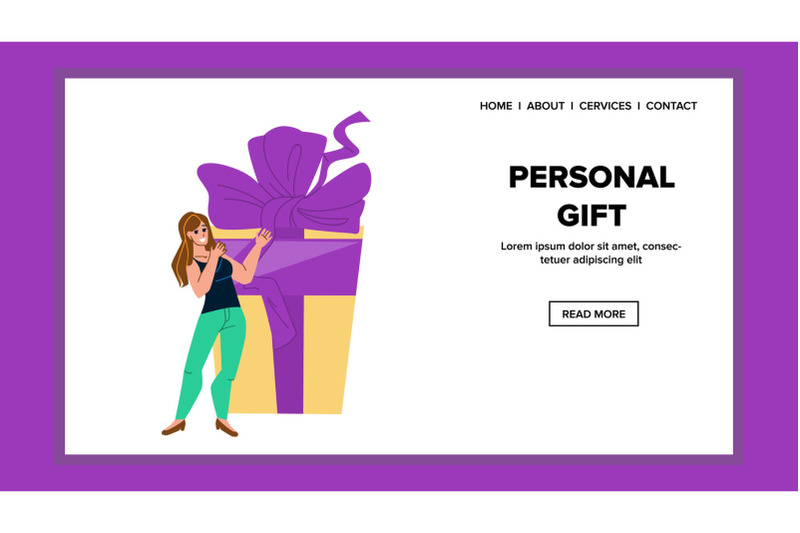 personal-gift-box-getting-happy-young-woman-vector