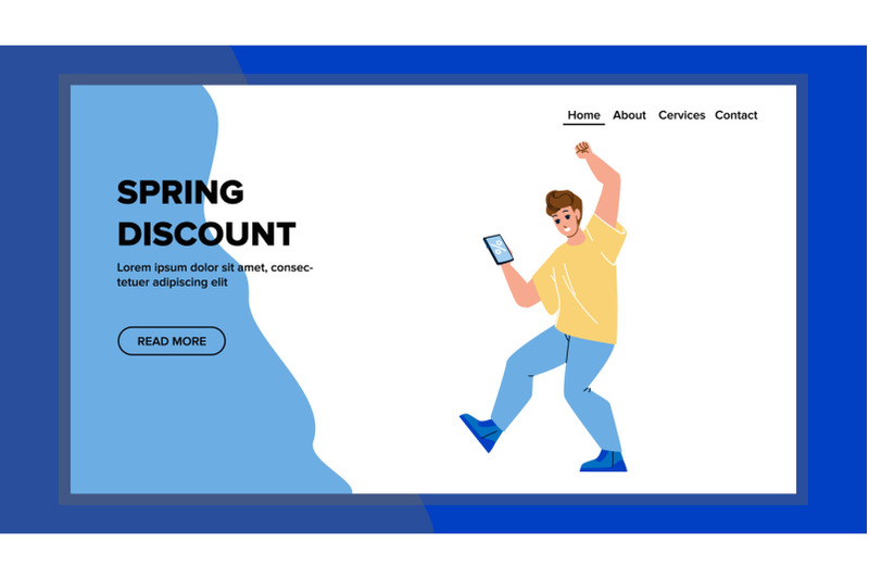 spring-discount-store-offering-special-rate-vector