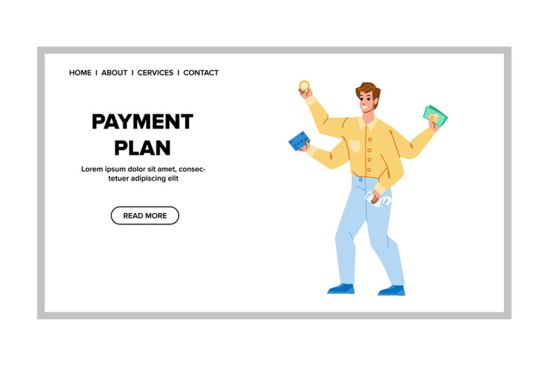 payment-plan-developing-man-accountant-vector