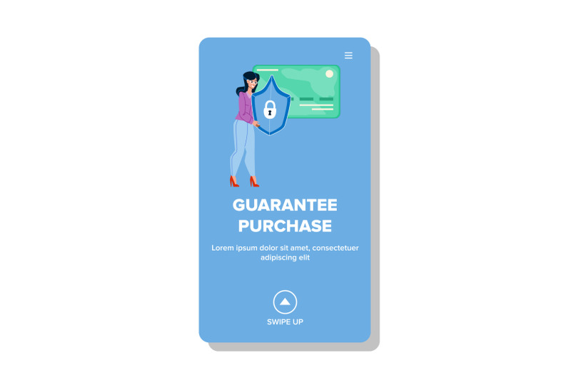 guarantee-purchase-make-young-woman-client-vector