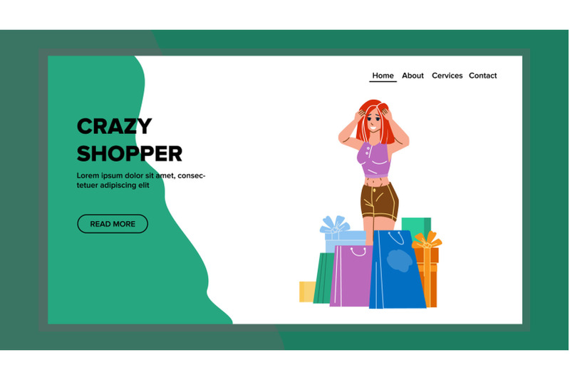 crazy-shopper-woman-purchasing-clothing-vector