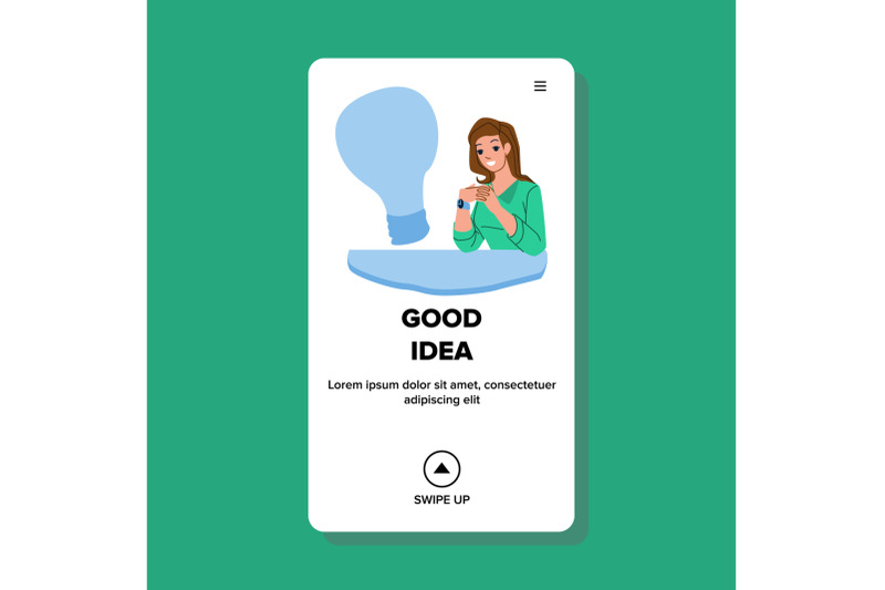 good-idea-for-startup-or-business-has-girl-vector