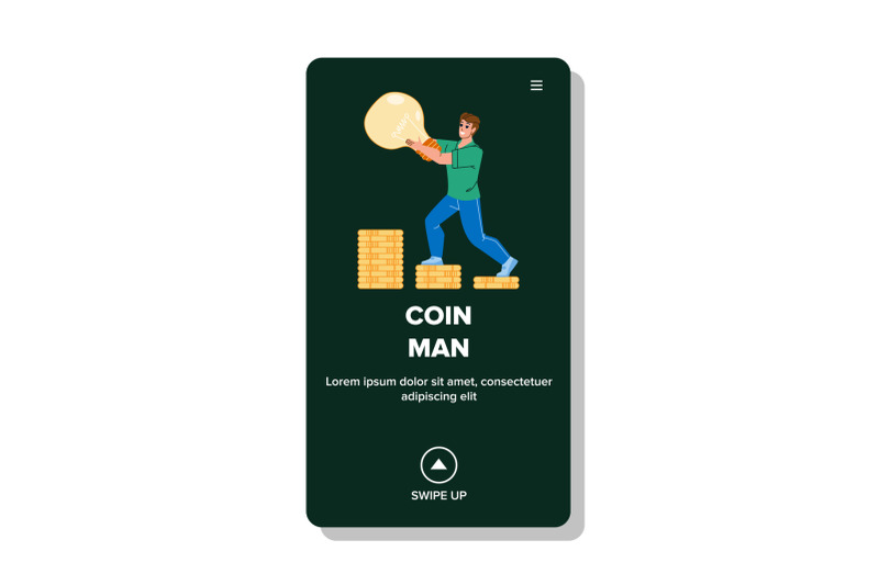 money-coin-man-collecting-and-investment-vector