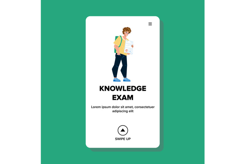 successful-knowledge-exam-young-student-vector