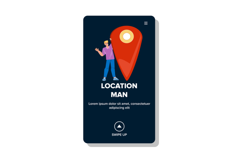 position-location-man-share-in-social-media-vector