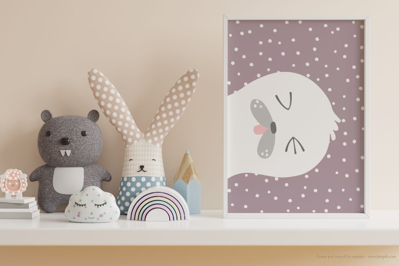 cute-seal-wall-art-printable-nursery-poster-kids-bedroom-decor