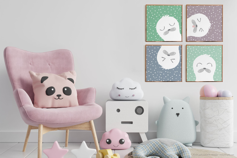 cute-seal-wall-art-printable-nursery-poster-kids-bedroom-decor