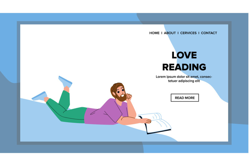 love-reading-vector