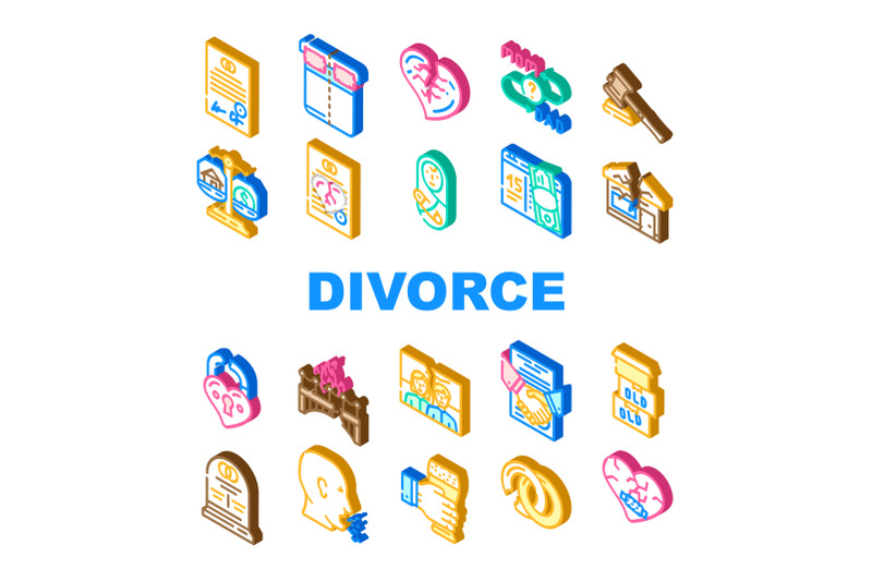 divorce-couple-canceling-marriage-icons-set-vector