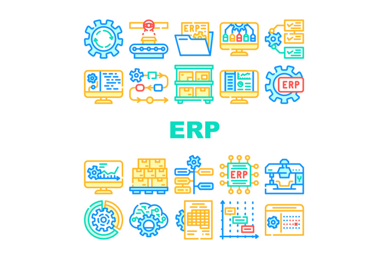 erp-enterprise-resource-planning-icons-set-vector