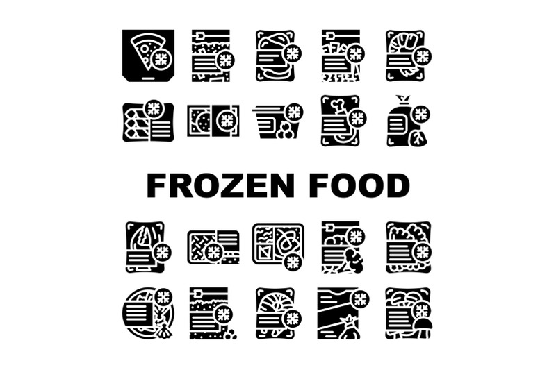 frozen-food-storage-packaging-icons-set-vector