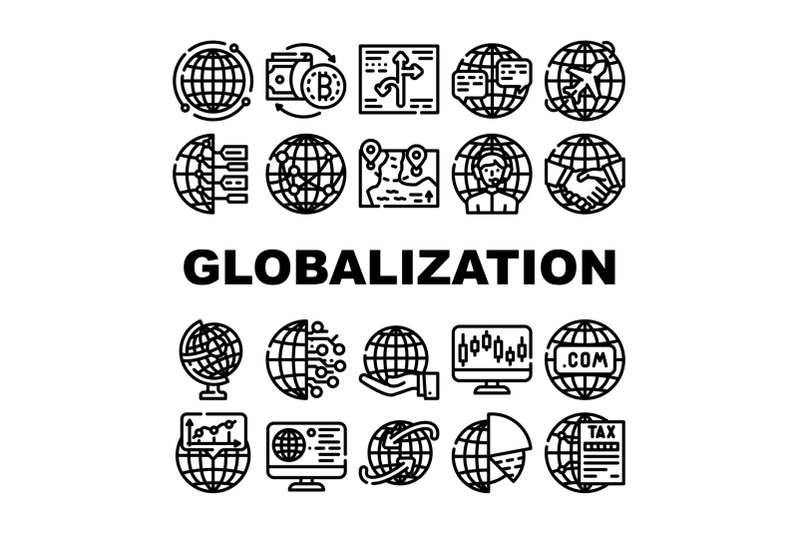 globalization-worldwide-business-icons-set-vector