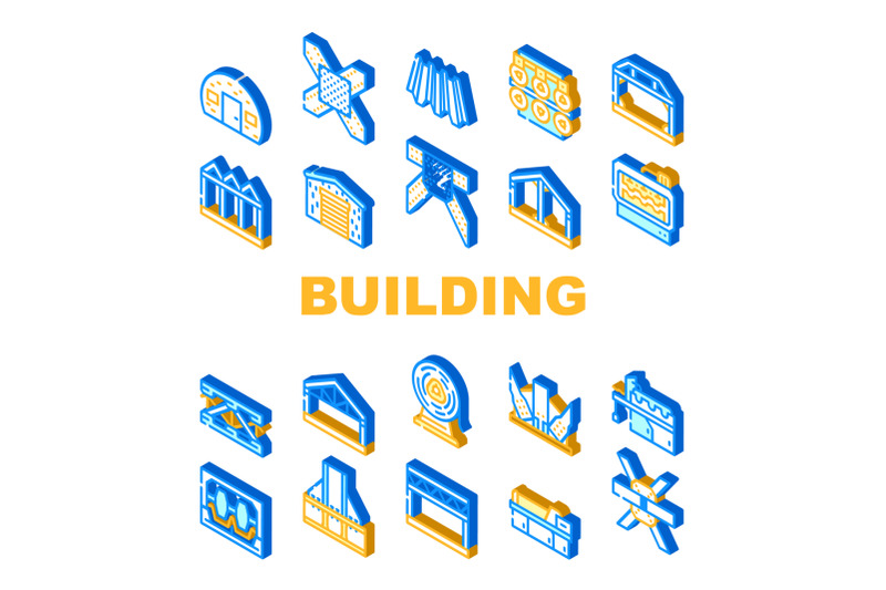 self-framing-metallic-building-icons-set-vector