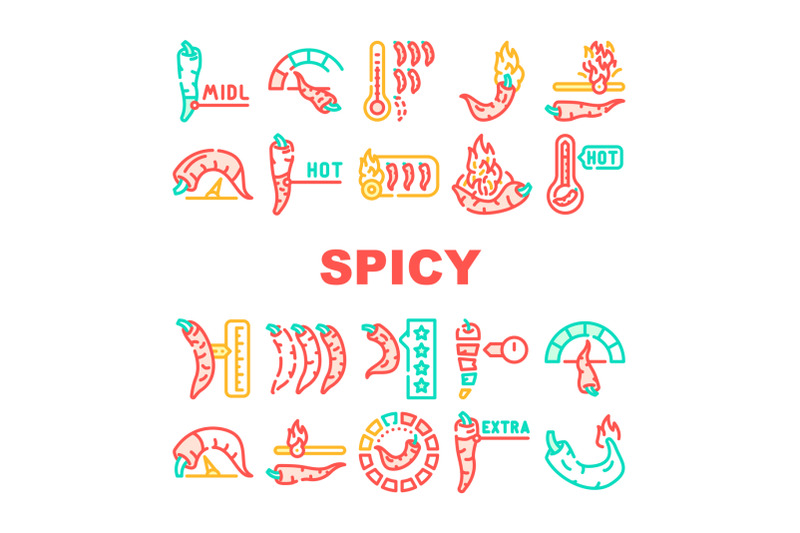 spicy-pepper-different-scale-icons-set-vector