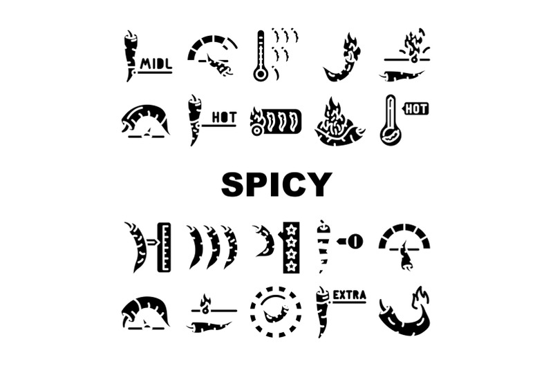 spicy-pepper-different-scale-icons-set-vector