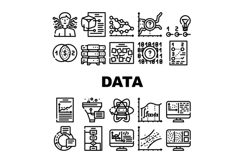 data-science-innovate-technology-icons-set-vector