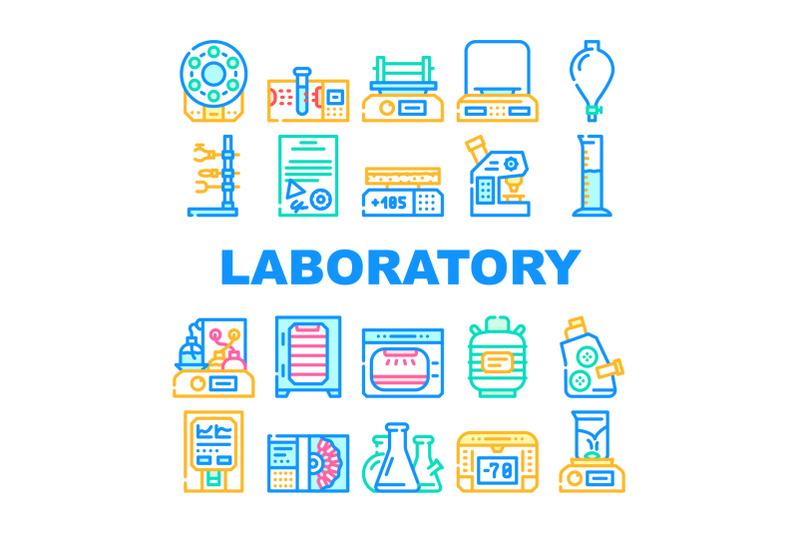 laboratory-equipment-for-analysis-icons-set-vector