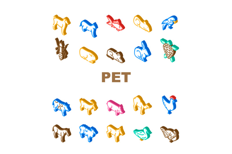 pet-domestic-farm-and-sea-aqua-icons-set-vector