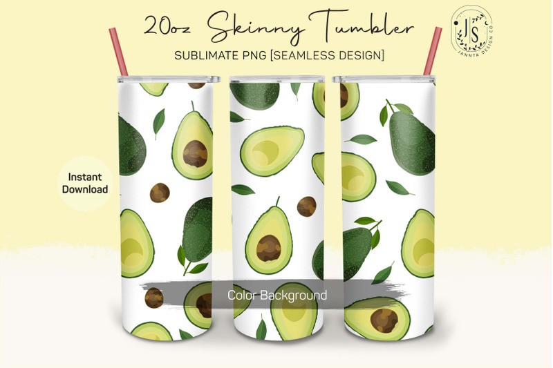 avocado-fruit-20oz-tumbler-sublimation-wraps