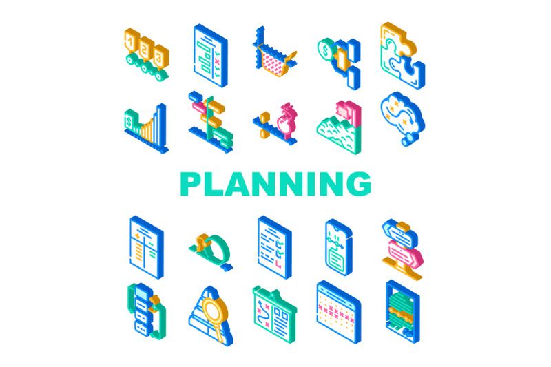 planning-startup-project-strategy-icons-set-vector