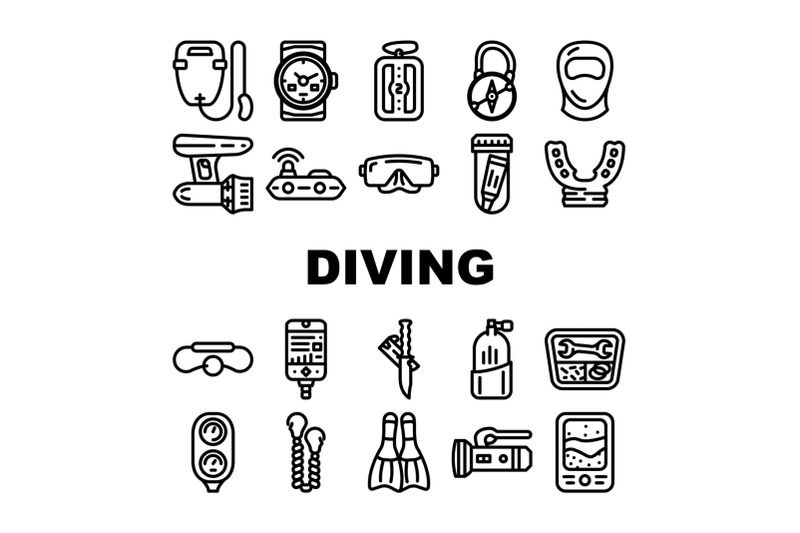 diving-equipment-and-accessories-icons-set-vector