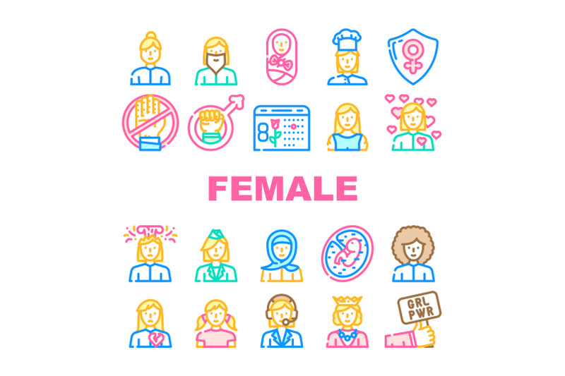 female-occupation-and-profession-icons-set-vector