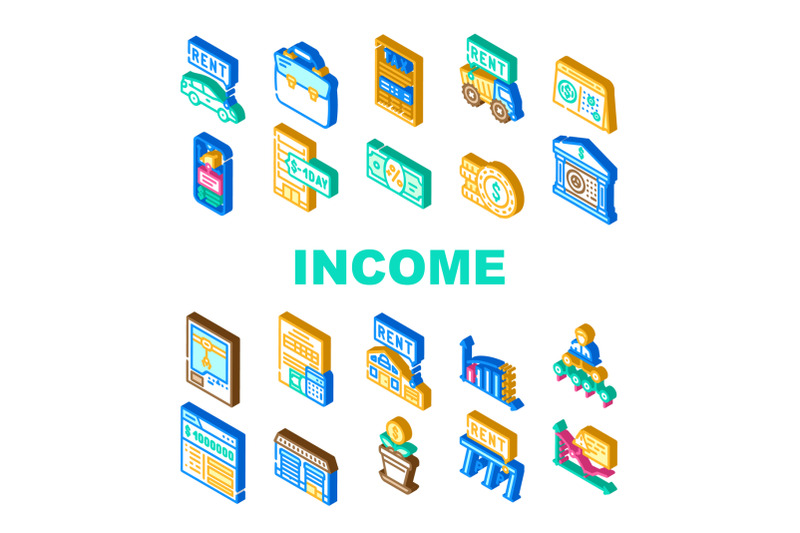 passive-income-finance-earning-icons-set-vector