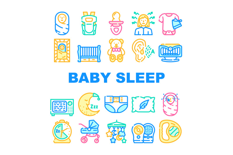 newborn-baby-sleep-accessories-icons-set-vector